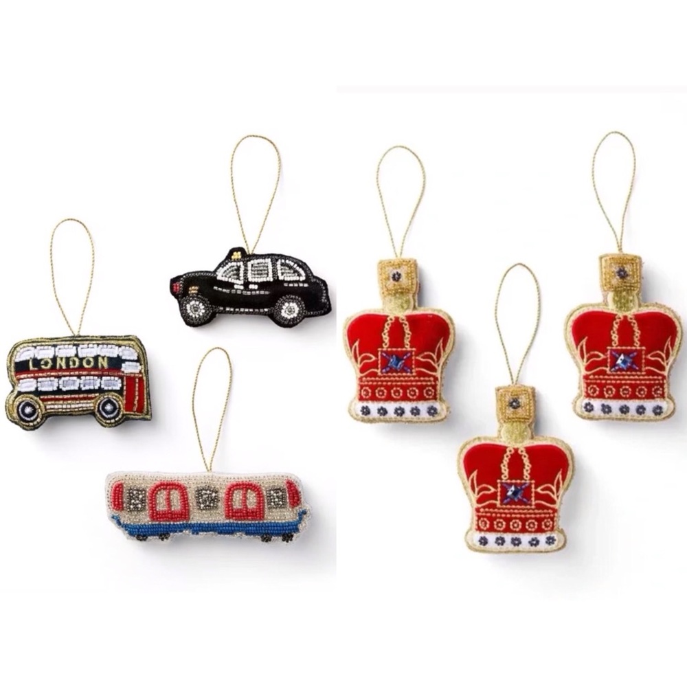 NWT M&S Marks & Spencer London-Themed Ornament Set